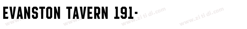 Evanston Tavern 191字体转换